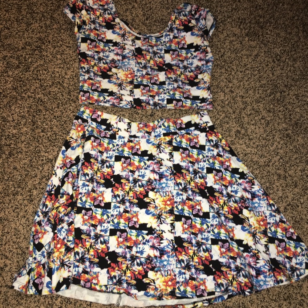 Crop top and skirt